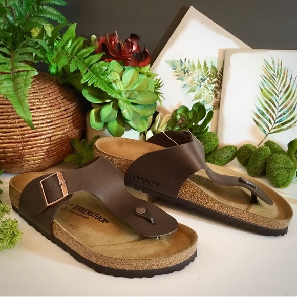 Birkenstock Other - Birkenstock Ramses Dark Brown Bioko-Flor Thong Sandals